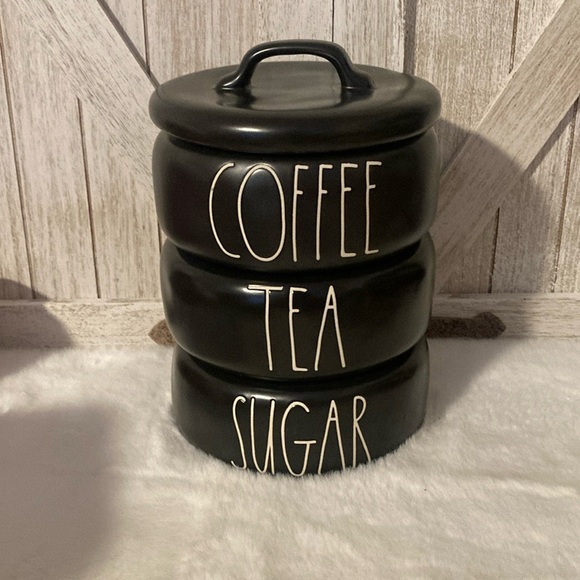 Rae Dunn Stacked Coffee, Tea and Sugar Canister - Picture 1 of 6